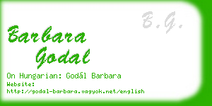 barbara godal business card